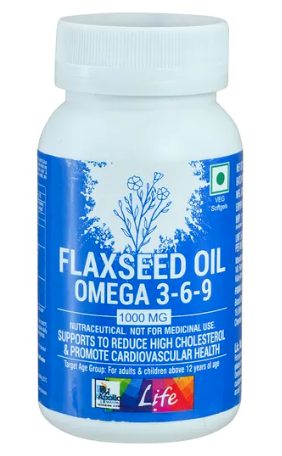 Apollo Life Flaxseed Oil Omega 3-6-9 1000 mg, 30 Capsules