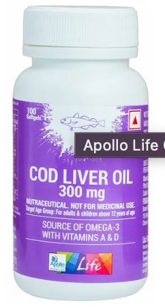Apollo Life Cod Liver Oil 300mg, 100 Capsules