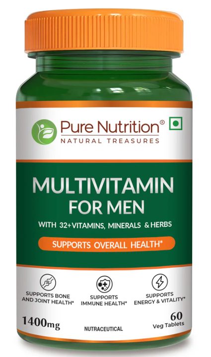 Multivitamin for Men - 60 Vegetarian Tablets | Daily Wellness with 32+ Vitamins, Minerals, and Herbal Extracts